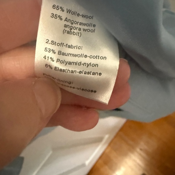 Akris Punto 100% Wool Full Zip Jacket sky blue size 10 - Picture 7 of 7